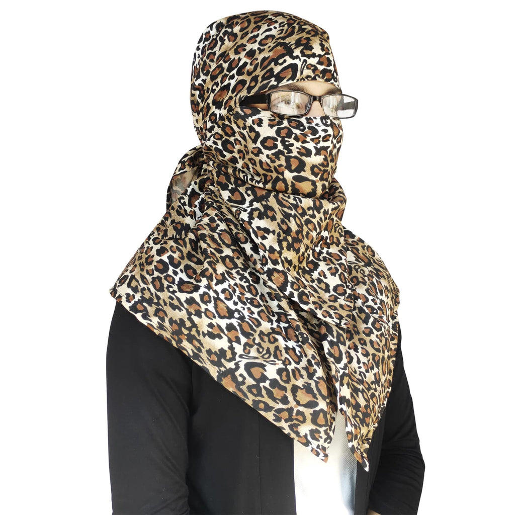Switchon Female Rayon Anti Pollution Full Face Scarf Uv Sun Rays Protection Scarf For Women - Free Size (Brown)