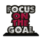 Artvibes Wooden Idols and Figurine Focus On The Goal Quote Table Decor for Office Desk Showpiece | Home Decoration | Living Room | Modern Gifting Item (Sp_1140), Inspirational