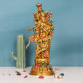 ARTVARKO Brass Krishna Idol Murli Krishan Bhagwan Statue Murti Gift Home Decor God Deity Lord Krishna Idol Statue Religious Height 15 Inches
