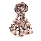 FAHABO Digital Print Mal Mal Cotton Scarf for Women – Soft, Lightweight Hijab & Stole with Tassels | Head/Neck Wrap Size: 71 L x 33 W (Peach Puff)