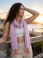 KE KANHA EXPORTS Cotton Scarf|Scarf for Women|Cotton Stole|Soft Beach Wrap|Tassel Design|Easily fits 180 * 50cm