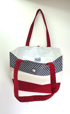 Shop Karishma Women's Reusable Shopping/Grocery Classic Tote Bag With Pocket Shoulder Cotton Handbag Travel Bag Multi-Purpose (Blue Red)