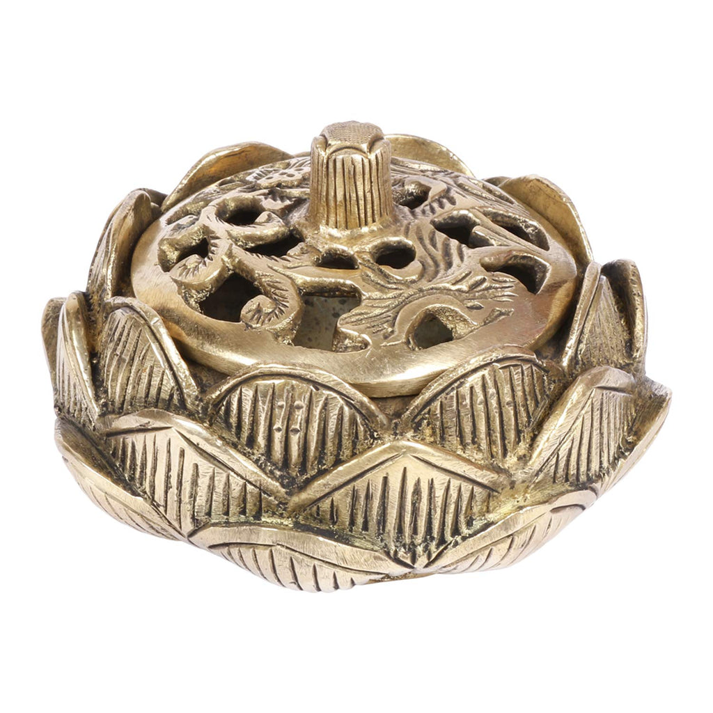 ARTVARKO Pure Brass Dhoop Dani, Temple Diya, Incense Burner,DHUNI, Incense Holder, Diwali Gift, Religious Decor Gift 3 Inch