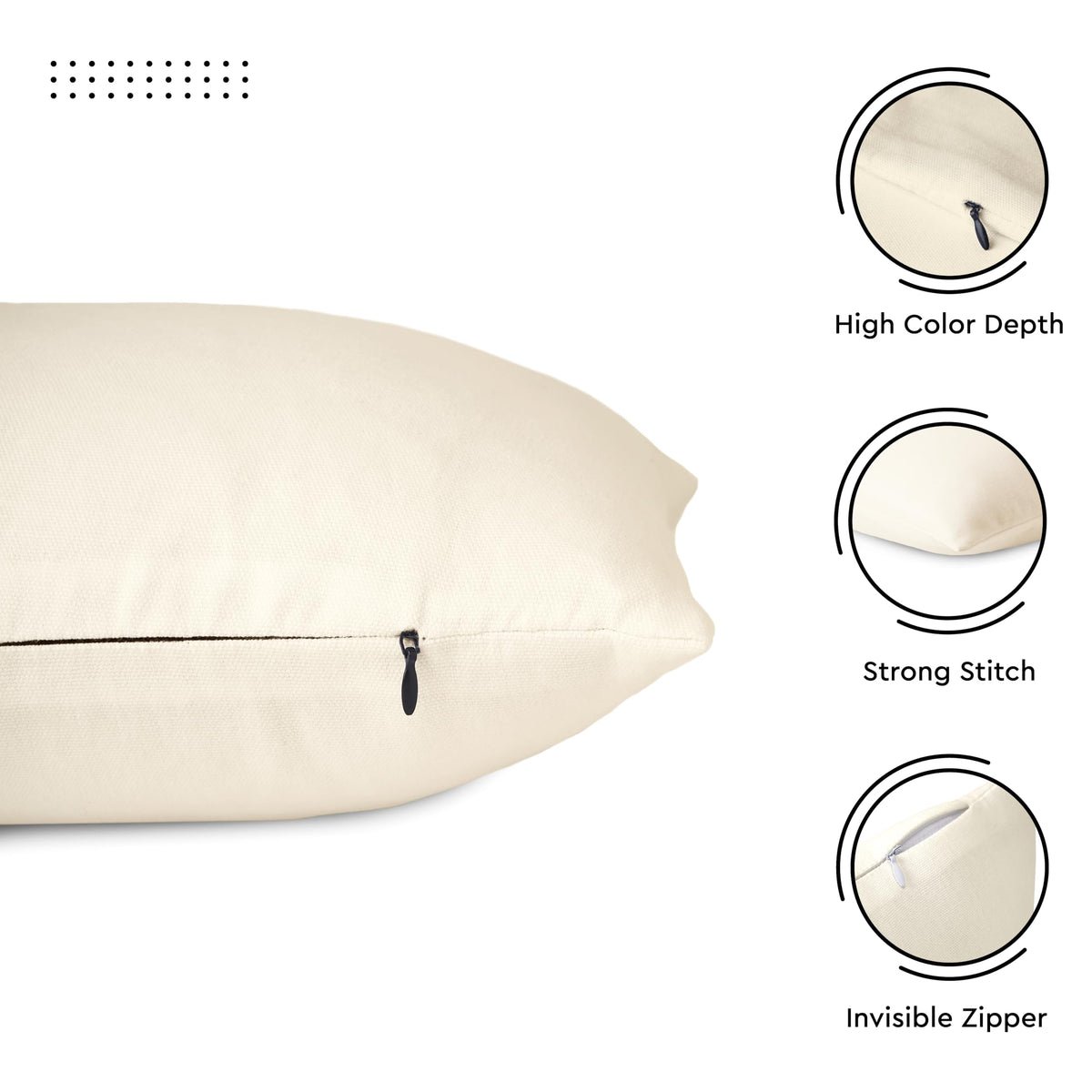Encasa XO Cushion Covers, No Inserts, Cotton Throw Pillow Cases