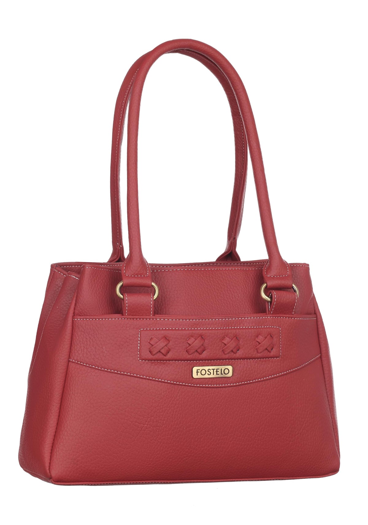 Fostelo Women's Maria Satchel Tote Handbag for Women | Ladies Purse | Stylish Shoulder Bag | Gift For Women | Maroon