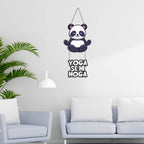 Artvibes Yoga Se Hi Hoga Printed Wooden Wall Art For Yoga Centre | Gym | Quotes Decor Item | Handcrafted Art | Wall Accent | Aesthetic Wooden Decor | Door Hanging Art Items | Ideal Gifts (WH_5718N)