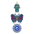 Artvibes Beautiful Butterfly Luck Prosperity Wooden Wall Hanging For Luck Properity For Home Decoration | Spiritual Decor Items | Wall Illustrations | Ethnic Wall Decor | Wall Art Print (WH_8503N)