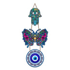 Artvibes Beautiful Butterfly Luck Prosperity Wooden Wall Hanging For Luck Properity For Home Decoration | Spiritual Decor Items | Wall Illustrations | Ethnic Wall Decor | Wall Art Print (WH_8503N)