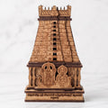 Ayyappan Traders Arulmigu Sri Meenakshi Sundareswarar Temple Wooden Miniature Model Gopuram Replica|3D Laser-Cut Wooden Temple Souvenir for Home, Pooja Room & Car Dashboard (4x2.75x1.5 Inches)