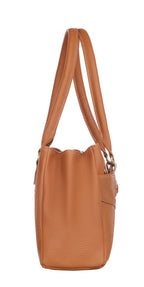 Fostelo Women's Maria Satchel Tote Handbag for Women | Ladies Purse | Stylish Shoulder Bag | Gift For Women | Tan