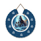 Artvibes Mahadev Round Shape MDF Wooden Wall Decor Items | Spiritual Decor Items | Lord Shiva Painting | Wall Sculpture | Signs & Plaques | Art Print| Stylish Modern Decor Item | Gift Items (WH_9803N)
