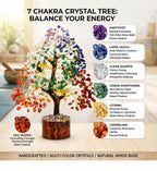 7 Chakra Crystal Tree 500 Beads | Home Office Decor | Spiritual Gift