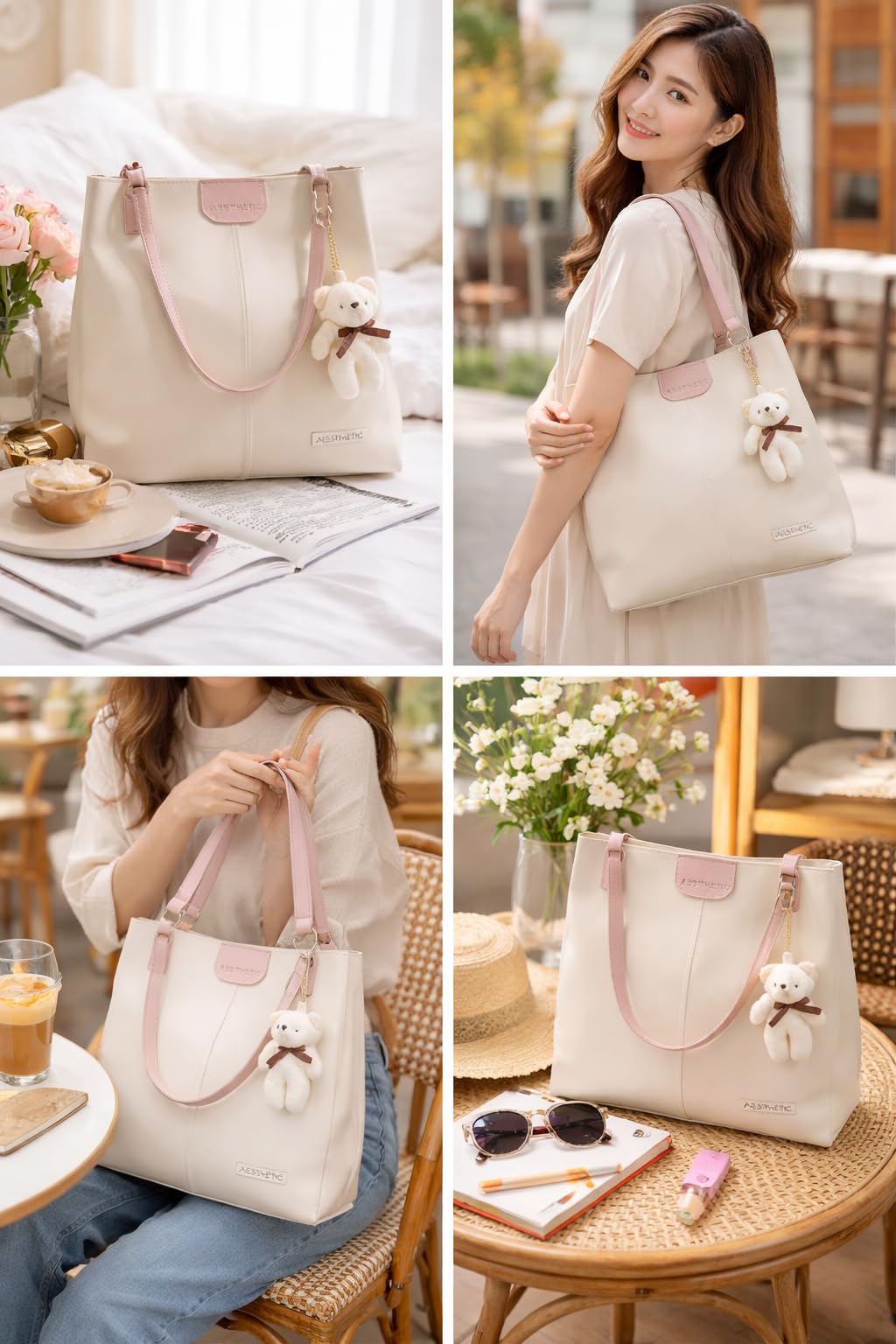AESTHETIC Women’s Shoulder Handbag | Elegant PU Leather Tote with Chain Strap | Stylish Daily Use Purse for Office, College & Casual Outings-T-06
