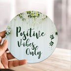 Artvibes Wooden Showpiece Idols and Figurines for Home and Office Decor|Stylish Quotes Positive Vibes Only for Table|Desk|Livingroom|Modern Art Design|Motivational Show Piece (SP_1215)