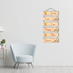 Artvibes Smile Love Live Happy Decorative Wall Hanging Ornaments | Quotes Decor Item | Wall Poster | Office Decor | Inspirational Quotes Wall Art | Mdf Wall Decoration | Gift Items (WH_3239N)