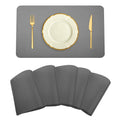 Kuber Industries Placemat | Placemats for Dining Room | Table Mat Set | Placemats for Kitchen Table | Dining Table Placemats | Check-Design Placemat | 6 Piece Set | Gray Kafalo