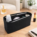 SYUTAM Women Felt Fabric Purse Organizer Inserts for Ladies Shoulder Handbag, Tote, Hobo Bag & Divider, Multiple Compartment (Black) (11x2.2x6) (Size - Medium MG)