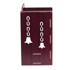MIDU Pooja Mandir for Home Wall Hanging MDF Wooden Temple with Door Brand (Dark Brown 1)
