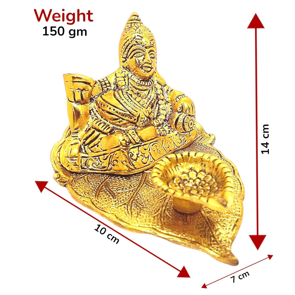 Kridaykraft Metal Kuber Deepam Oil lamp for or Bringing Good Luck, Prosperity and Wealth,