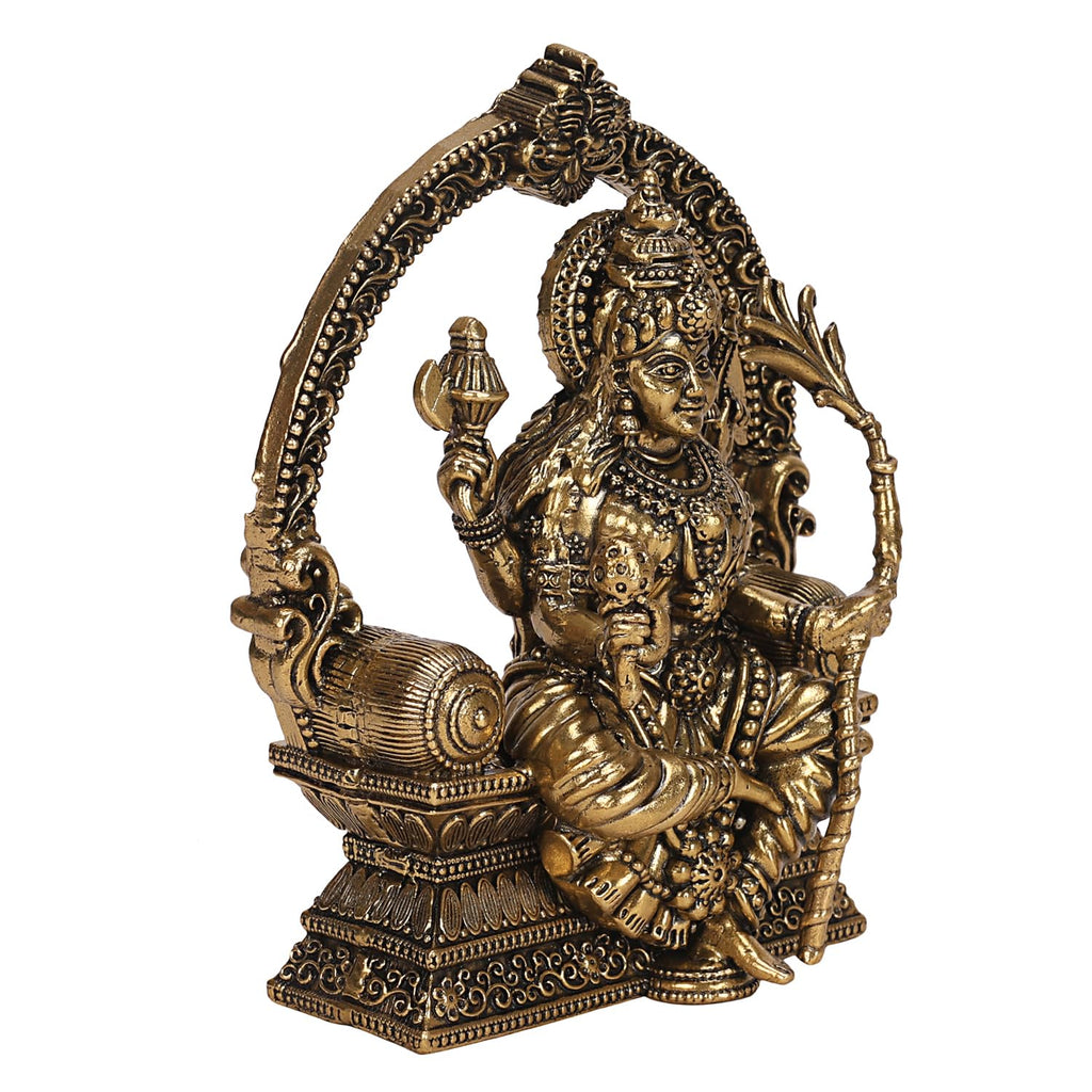 ARTSARA Fine Brass Raj Rajeshwari Devi Idol Goddess Lalita Tripura Sundari Statue for Home Mandir, Lalita Devi Murti Decor Gifts 4 Inch