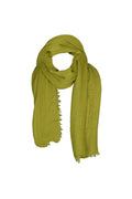 Iba & Isba Women's Plain Crinkled Scarves, Stoles, Hijab (76 x 36 inch) (Olive)