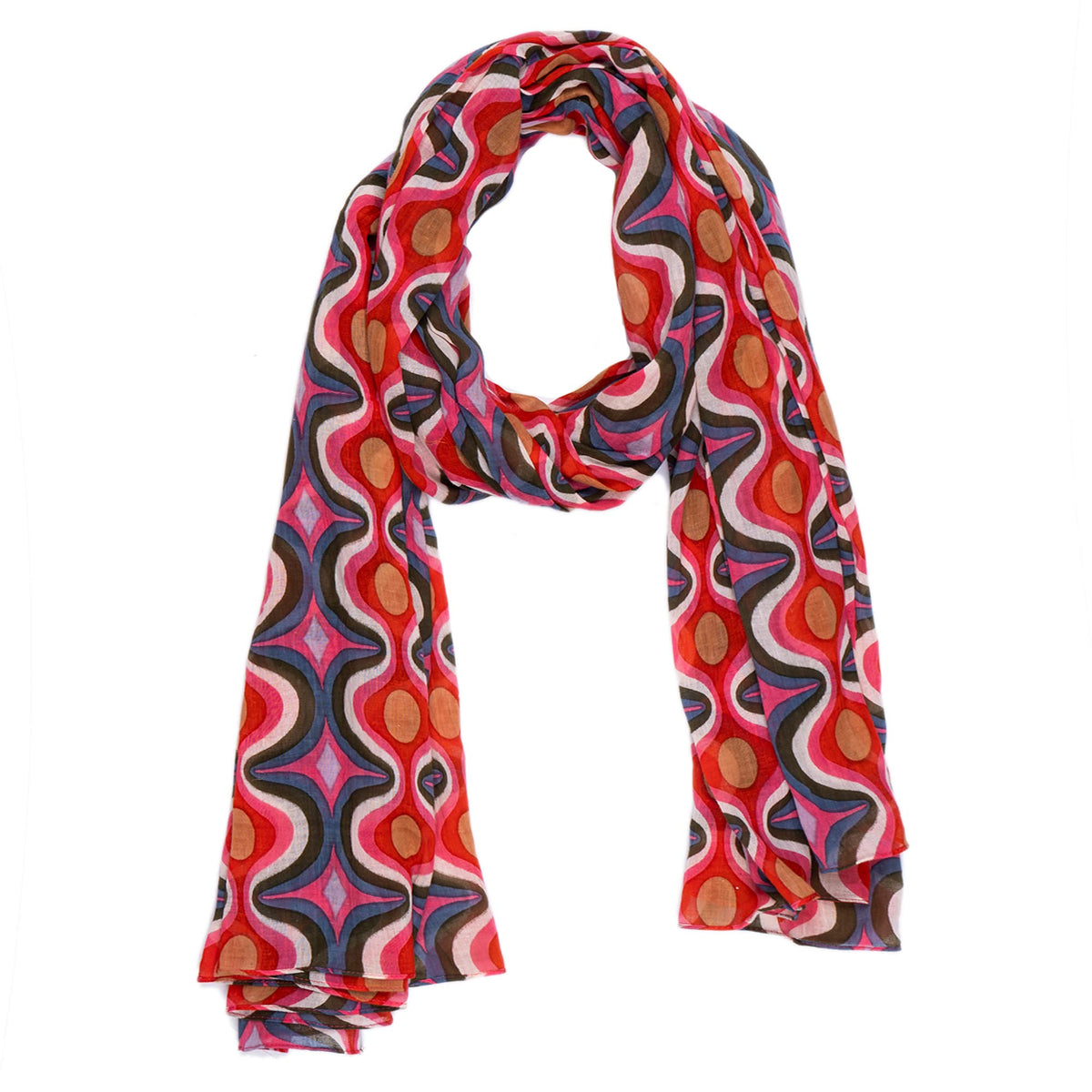 AQVA Printed Cotton Scarf for Women Stylish (Ellipsis) | Head and Face Cover Scarf for Girls with 100% Cotton | Soft & Lightweight Scarves/Stoles for all Weather (72 x 43 in)