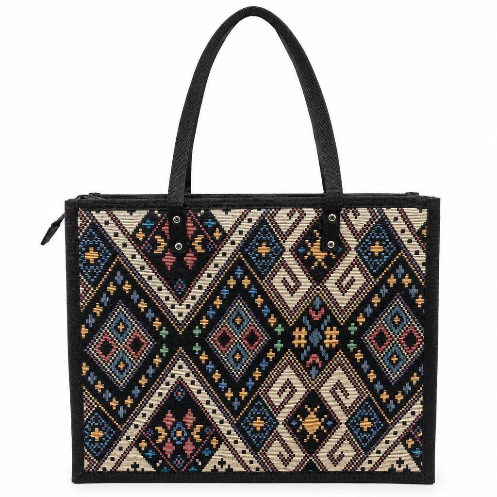 MOZU BAZAAR Tote Bag for Women | Large Shoulder Shopping Bag with Long Handles | Reusable Grocery & Office Jute Tote Bag Light weight Handbag for Travel, Beach, Shopping, Laptop & Office Use Tote Bags