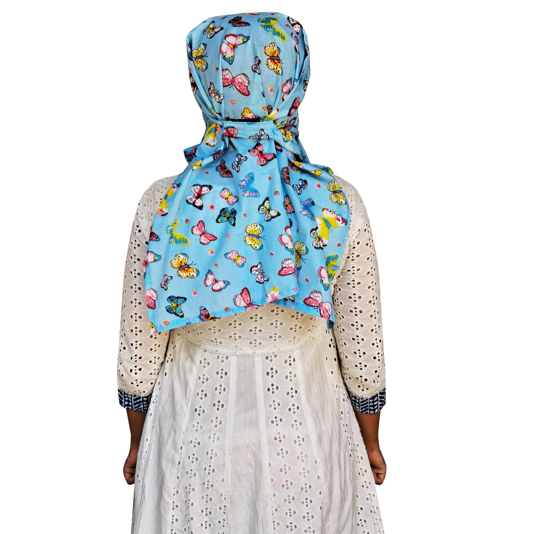 Switchon Export quality Cotton Multi color scarf hijabf for women for 12 yrs and above (Turquoise_Multi)