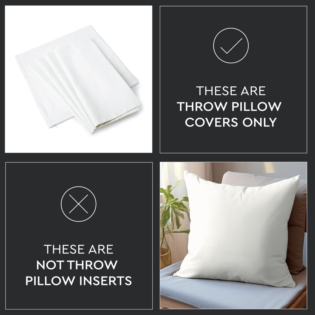 Encasa XO Cushion Covers, No Inserts, Cotton Throw Pillow Cases