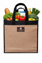 Canvas Shopping Bag Heavy Duty Large Eco-Friendly Reusable Cotton Canvas Cloth Grocery Tote Bag for Men Ladies Vegetable Milk Fruits with Hand Carry Handle Lunch Box Jhola Bags Small Size 40x38x14