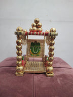 Nutts Handmade Small Mandir for Bhagwan Moorti for Home Faith Temple Pooja Mandir Handicraft Temple for Diwali Pooja (Singhasan16)