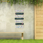 Artvibes Garden Rules Wooden Wall Art For Garden | Balcony | Quotes Decor Item | Craft For Everyone | Decoration Wall Hanging Items | Wall Poster | Unique Gift | Garden Quotes Wall Hanging (WH_7001N)