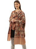 Pashmoda Women Bahaar Pure Wool Aari Embroidered Shawl (Size : 101X203 CM)