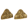 SVARUP Brass Lakshmi Ganesha Idol Set Bhagwan Ganpati Murti Sitting Laxmi Ganesh for Home Office Decor Gift Height 4.75 Inch