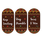 Artvibes Keep Smiling Positive Quotes Printed Wooden Wall Hanger for Home | Office | Living Room | Gift | Modern Decoration Items | Kitchen Wall Decor | Artworks (WH_9013N), Set of 3