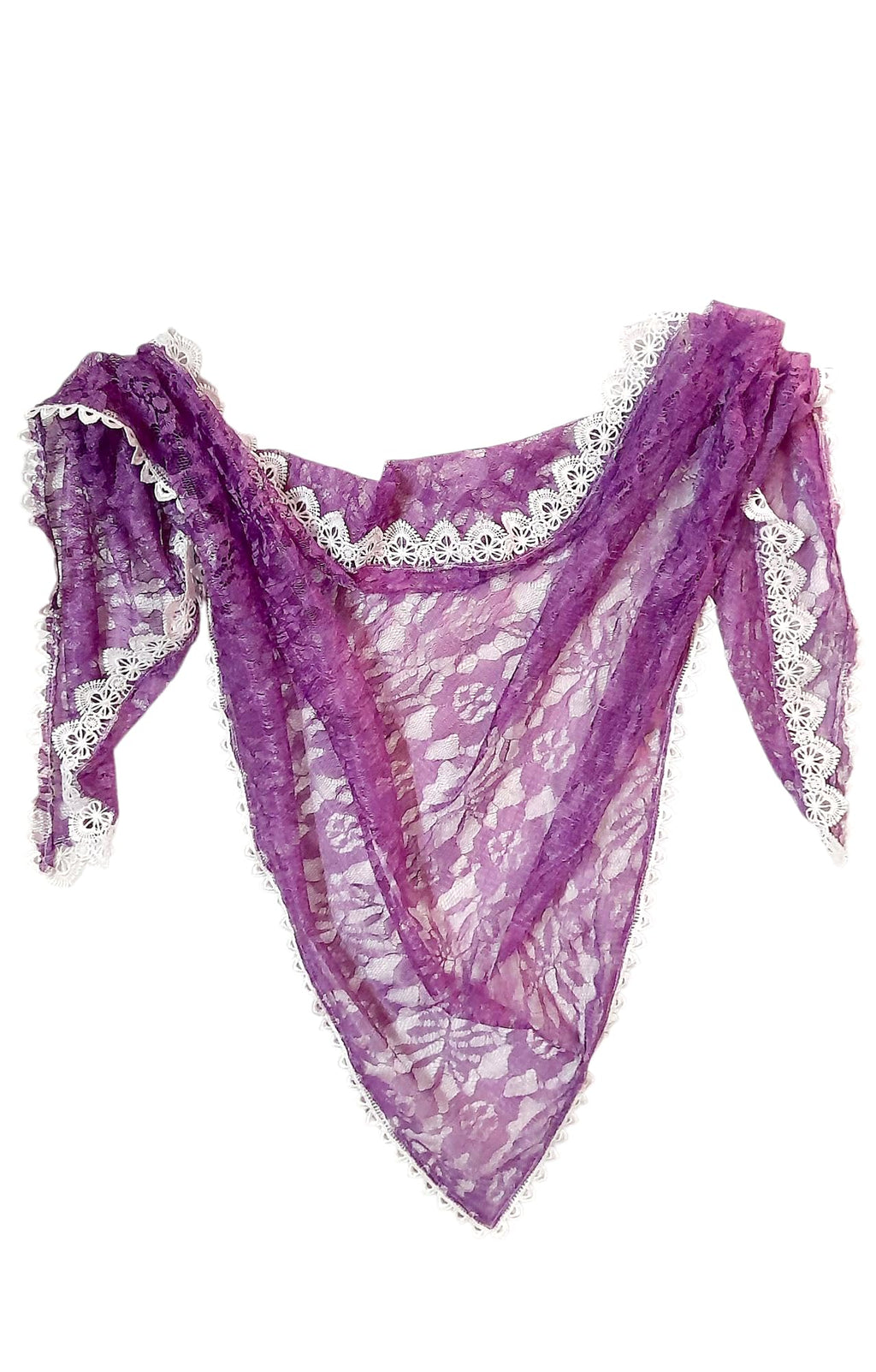Netted Mantilla Veil Triangle Lace Light Purple Catholic Church Veils Infinity Chapel Scarf Head Covering Latin Mass (Purple Onion Pink Shade) Large Church Scarf (Pack of 1)