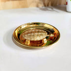 KridayKraft Kachhua (Turtle) with Plate for Vastu Feng Sui,Kachua Yantra for Good Luck & Evil Eye Protection,Metal Tortoise Staute Animal Showpiece Figurine & Gifting Items..., Gold