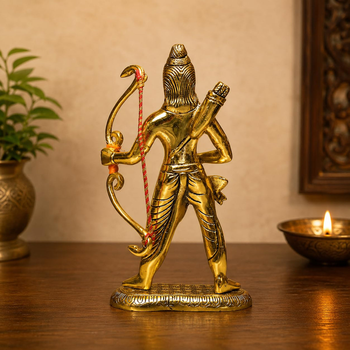 KridayKraft Metal Lord Shri Ram JI Statue for Pooja Room Mandir Temple Little Ram Murti Religious Idol for Home Office Décor Bal Ram Decorative Shopiece Figurines