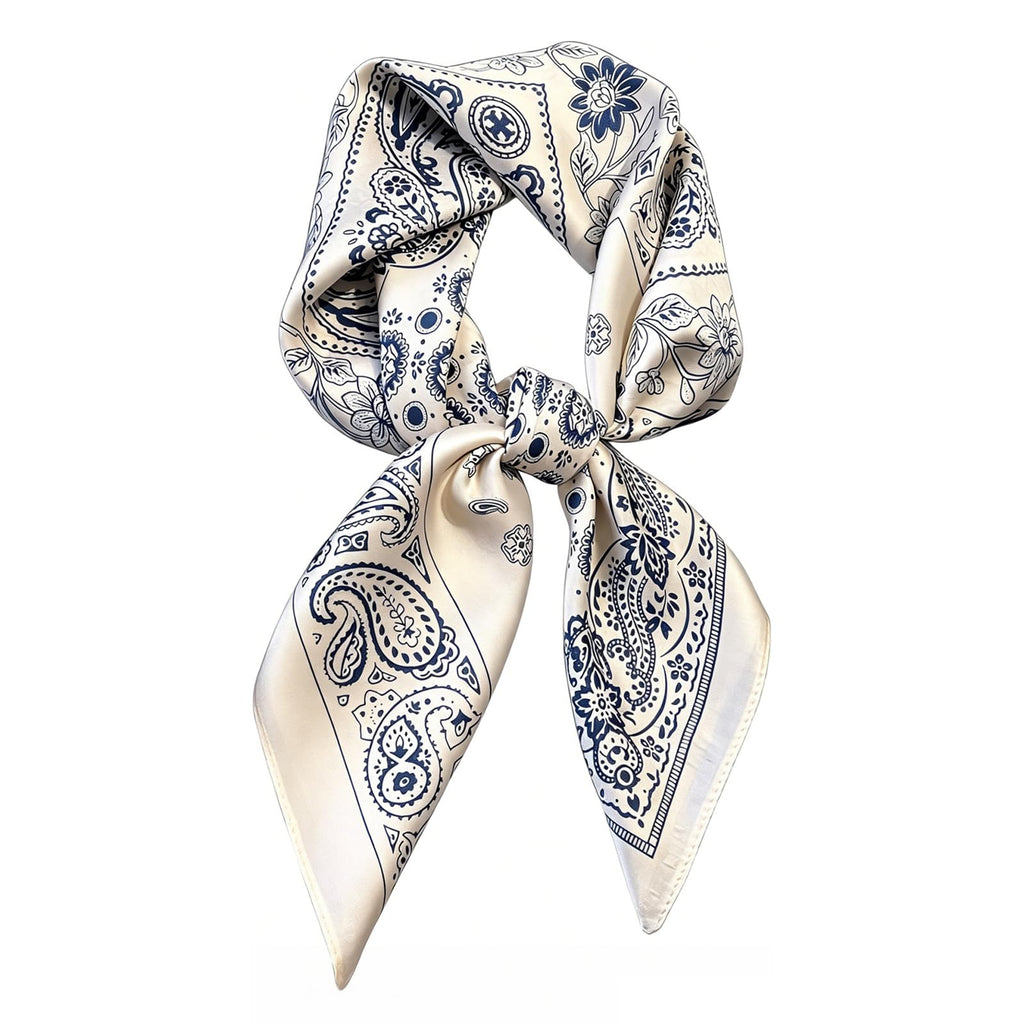 Mgbmyltm Scarf for Women Stylish 70x70cm Paisley Square Bandanas for Women Polyester Neck and Hair Wrap (1-Piece)