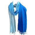 Graziemille Pure Pashmina For Women PALE BLUE/ELECTRIC XL