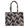Dcozi Women's Tote Bags Stylish Handbags for Office, College & Party Use | Trendy Shoulder Bag for Work, Casual & Evening | Durable & Fashionable Tote for Women Medium Size -TB15 (Zigzag Black)