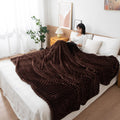 HOKIPO Fleece AC Blanket Double Bed Queen, 200X230 Cm / 6.5X7.5 Feet, Brown (AR-4917-BRN) Kafalo