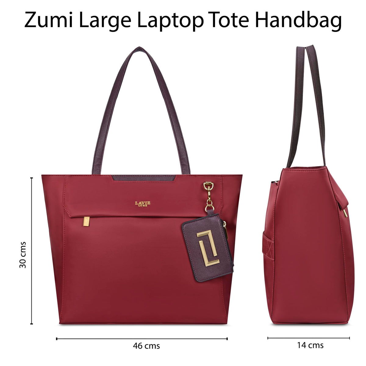 Lavie Luxe Women's Zumi Large Tote Bag | Tote Bag for Work | Ladies purse | Stylish Shoulder Bag | Gift for Women