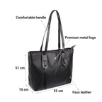 Metro Women Black Faux Leather Spacious Stylish Shoulder Bag (66-211)