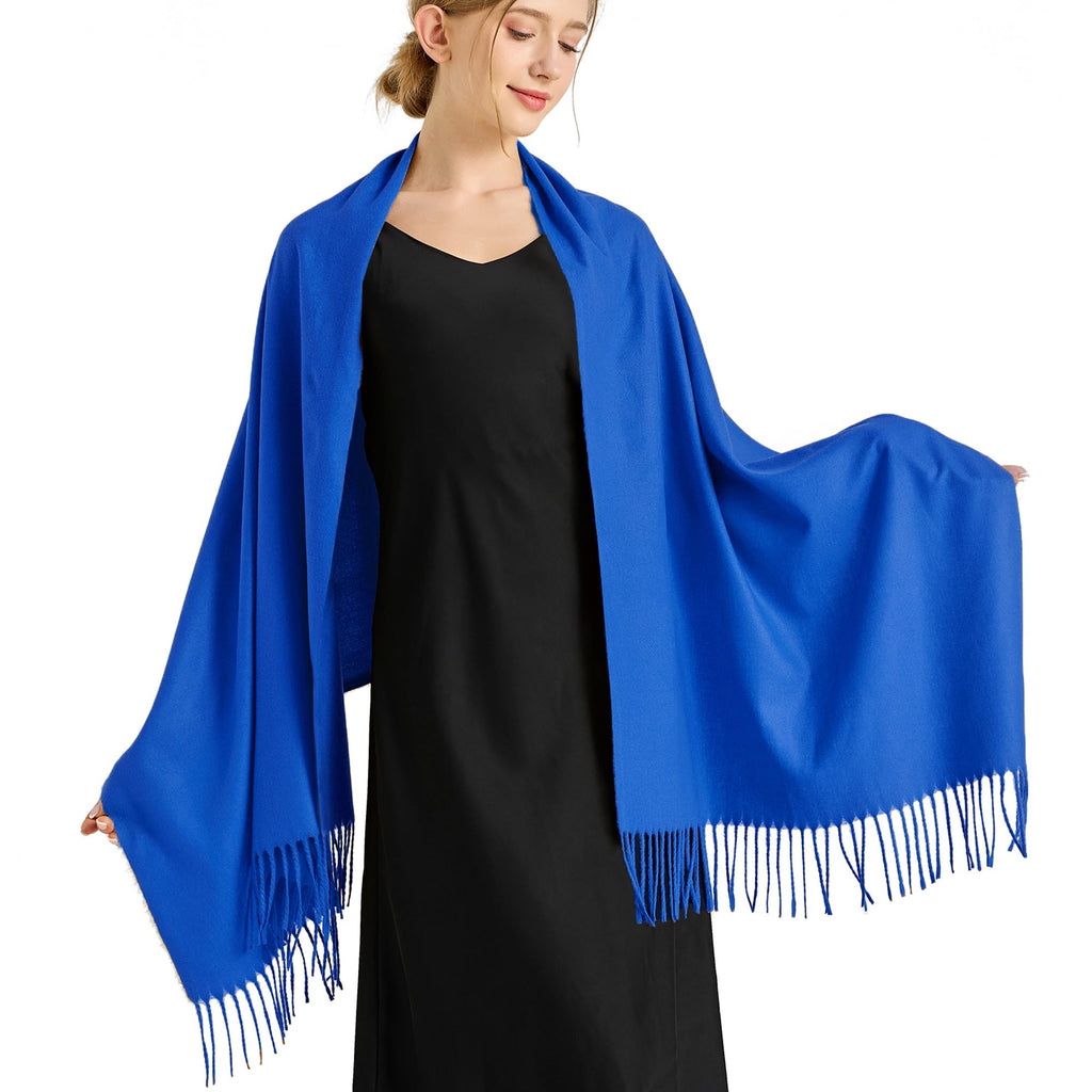 Ciormis Pashmina Shawls and Scarves Soft Pashminas Scarf Wraps for Women, N# Royal Blue, 27*78