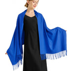Ciormis Pashmina Shawls and Scarves Soft Pashminas Scarf Wraps for Women, N# Royal Blue, 27*78