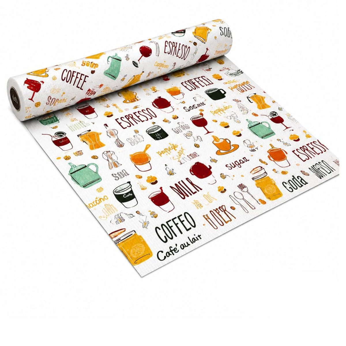 Tusmad EVA Food Grade Washable Anti Slip Mat/Sheet for Fridge, Shelf Liner, Table, Kitchen Shelf Liners for Kitchen Shelves, Sheet for Fridge, Kitchens (Coffee, 45 CM X 3 M) Kafalo