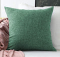 Khooti Jute Cushion Cover, Throw Pillow Cover for Couches, Chairs, Sofas, Beds, Coffee Tables, Living Rooms, Bedrooms, Modern Boho Design, 18x18| Green | Set of 1