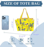 Rastogi Handicrafts Quilted Cotton Women Beautiful Printed Grocery Shopping Bag, Shoulder Bag, Tote Bag, Travel Bags, Yellow, 18X6X15 Inch
