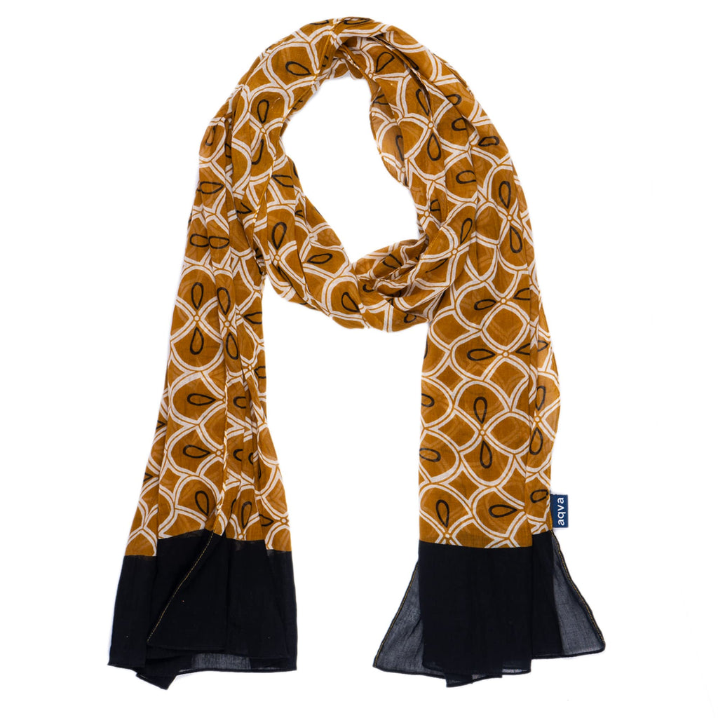 AQVA Printed Cotton Scarf for Women Stylish (Sabastian Sand) | Head and Face Cover Scarf for Girls with 100% Cotton | Soft & Lightweight Scarves/Stoles for all Weather (72 x 43 in)